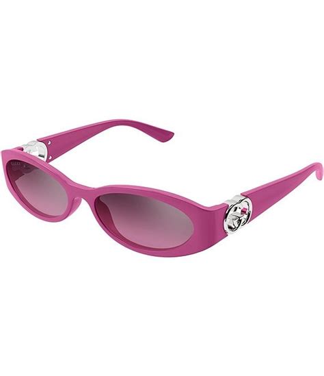 Gucci Women's Hailey 54mm Gradient Mirrored Oval Sunglasses .